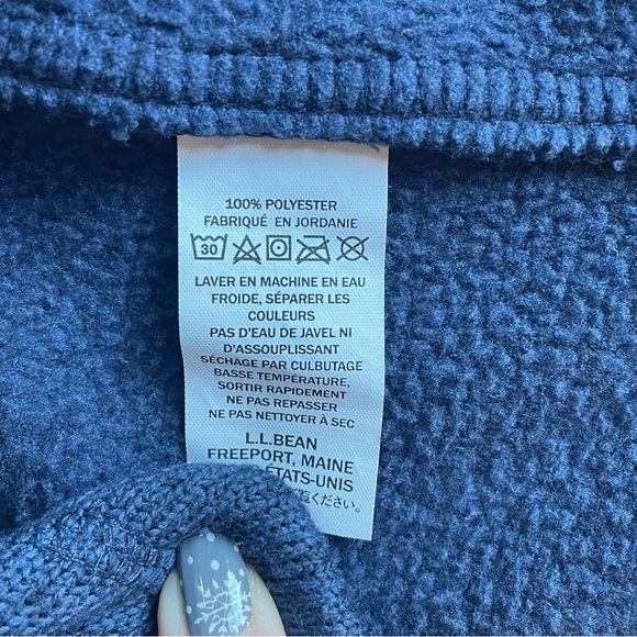 L.L.Bean | Men's XXL Sweater Fleece Full-Zip Jacket in Bright Navy Plus Outdoor - Picture 7 of 8